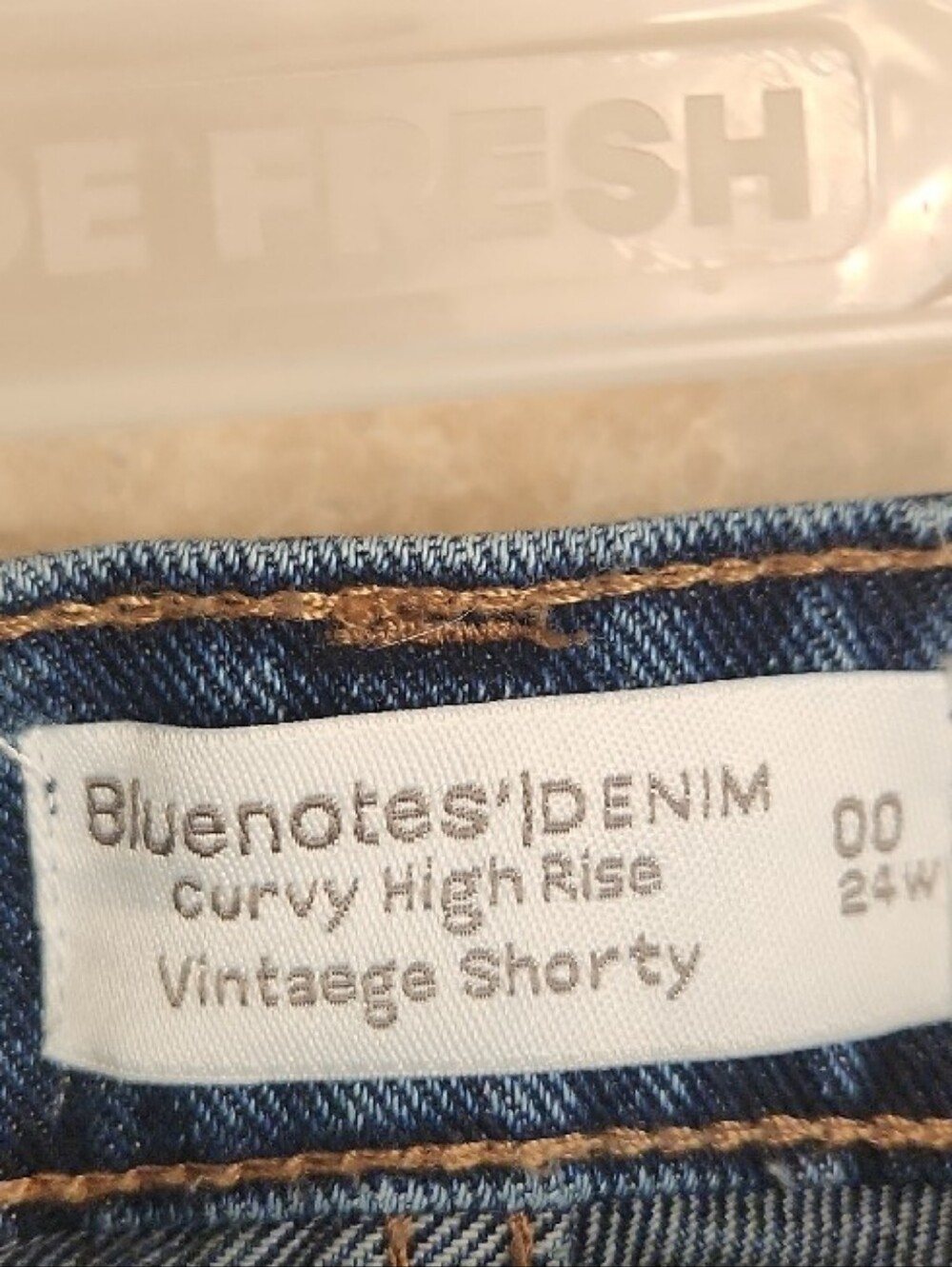 Bluenotes Dark Blue Distressed Denim Cutoff Shorts - Picture 3 of 4